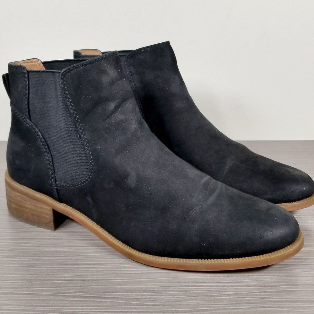Caslon Brenna Water Resistant Bootie, Black Leather, Womens Size 7.5 M